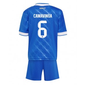 Real Madrid Eduardo Camavinga #6 Rezervni Dres za Dječji 2025-26 Kratak Rukavima (+ kratke hlače)